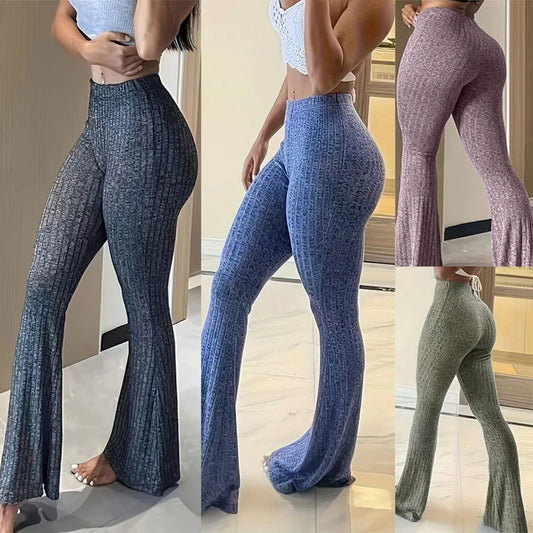 Y2K Flare Fantasy – High Waist Bell Bottom Capris