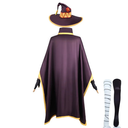 Megumin Cosplay Set – KonoSuba Witch Dress with Wig & Accessories