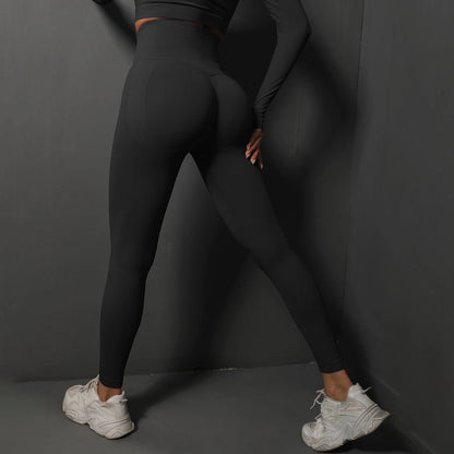 Seamless high-waist booty lifting gym leggings for women – breathable yoga and fitness pants