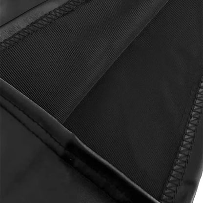 High waist faux leather mini skirt for women – black stretch skater skirt styled for clubwear, work, or casual nights out