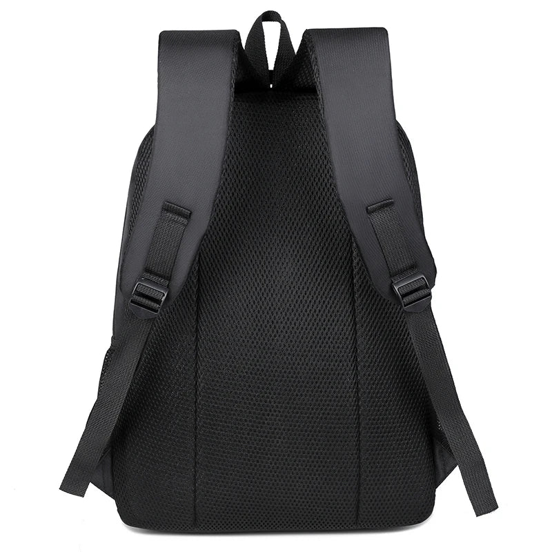 Black backpack on a white background