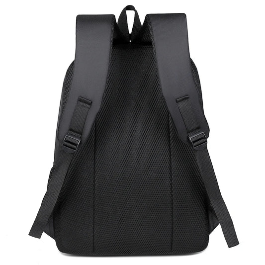 Black backpack on a white background