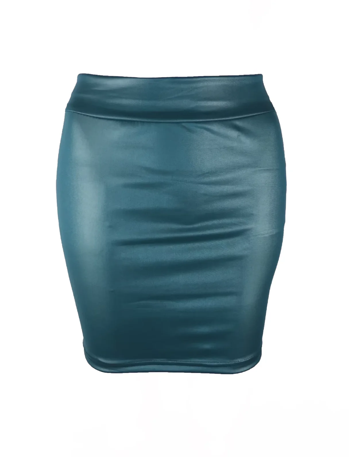Women’s matte PU leather slim mini skirt high waist Korean streetwear nightclub fashion