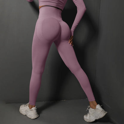 Seamless high-waist booty lifting gym leggings for women – breathable yoga and fitness pants
