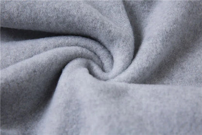 Close-up of gray fabric with a soft texture