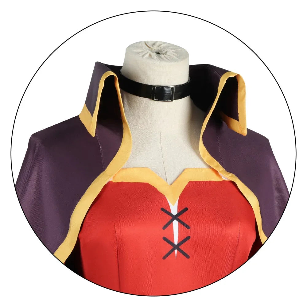 Megumin Cosplay Set – KonoSuba Witch Dress with Wig & Accessories