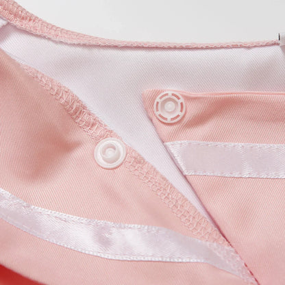Japanese Seifuku pink sailor cosplay uniform with pleated skirt, blouse, and socks set for anime costume or kawaii fashion