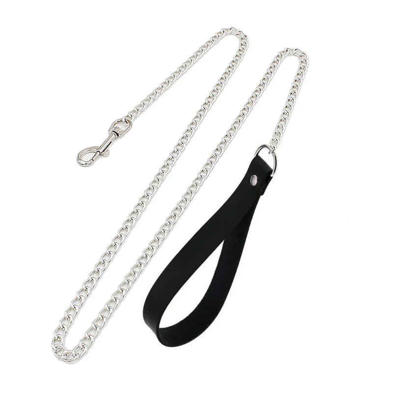 ShadowBelle PU leather punk choker set with bell, spikes, and rivets for goth and BDSM cosplay
