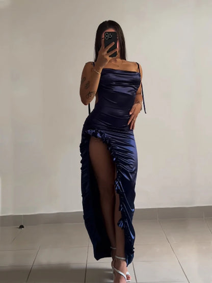 Y2K halter spice girl dress, slim fit summer dress with low back, sexy breathable cross-border party dress