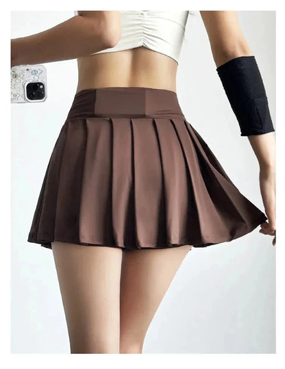 High-Waist Pleated Sports Skirt with Built-In Shorts – Summer Yoga & Running BernieNova Goods 
